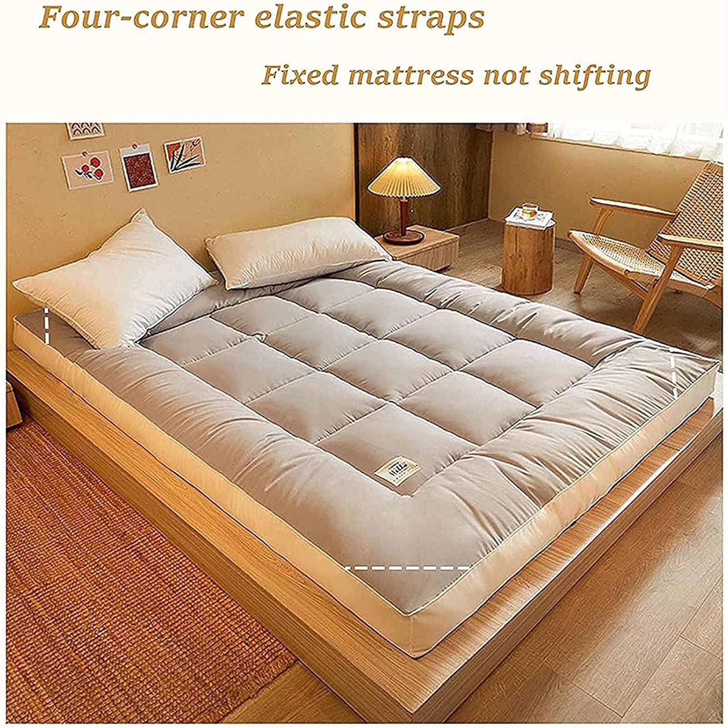 Matelas Futon Pliable épais, Matelas Tatami Japonais Enroulable pour Le Camping, Le Sommeil au Sol, Le Jeu des Enfants, Portable Durable Confortable – Image 2