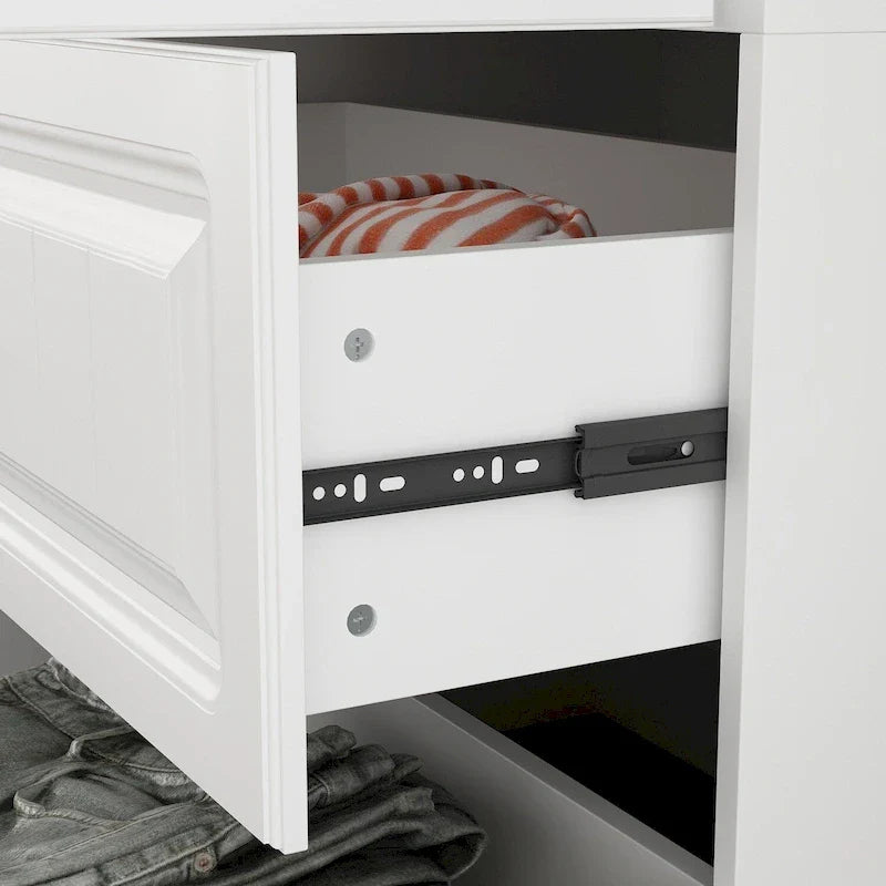 93.9H/74.2H Armoires Wardrobe Closet Cabinet Hanging Drawers Storage – Image 34