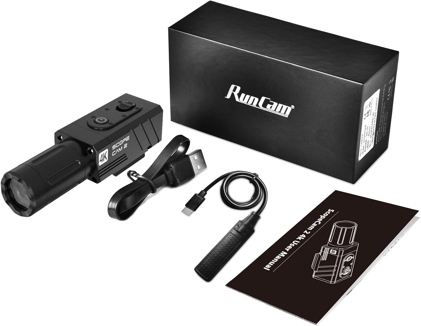 RunCam ScopeCam2 4K Airsoft Camera 4X Digital Zoom HD Mini WiFi Action Camera for Airsoft Paintball Hunting Tactical Training with Recording Switch Cable-35mm Lens – Image 7