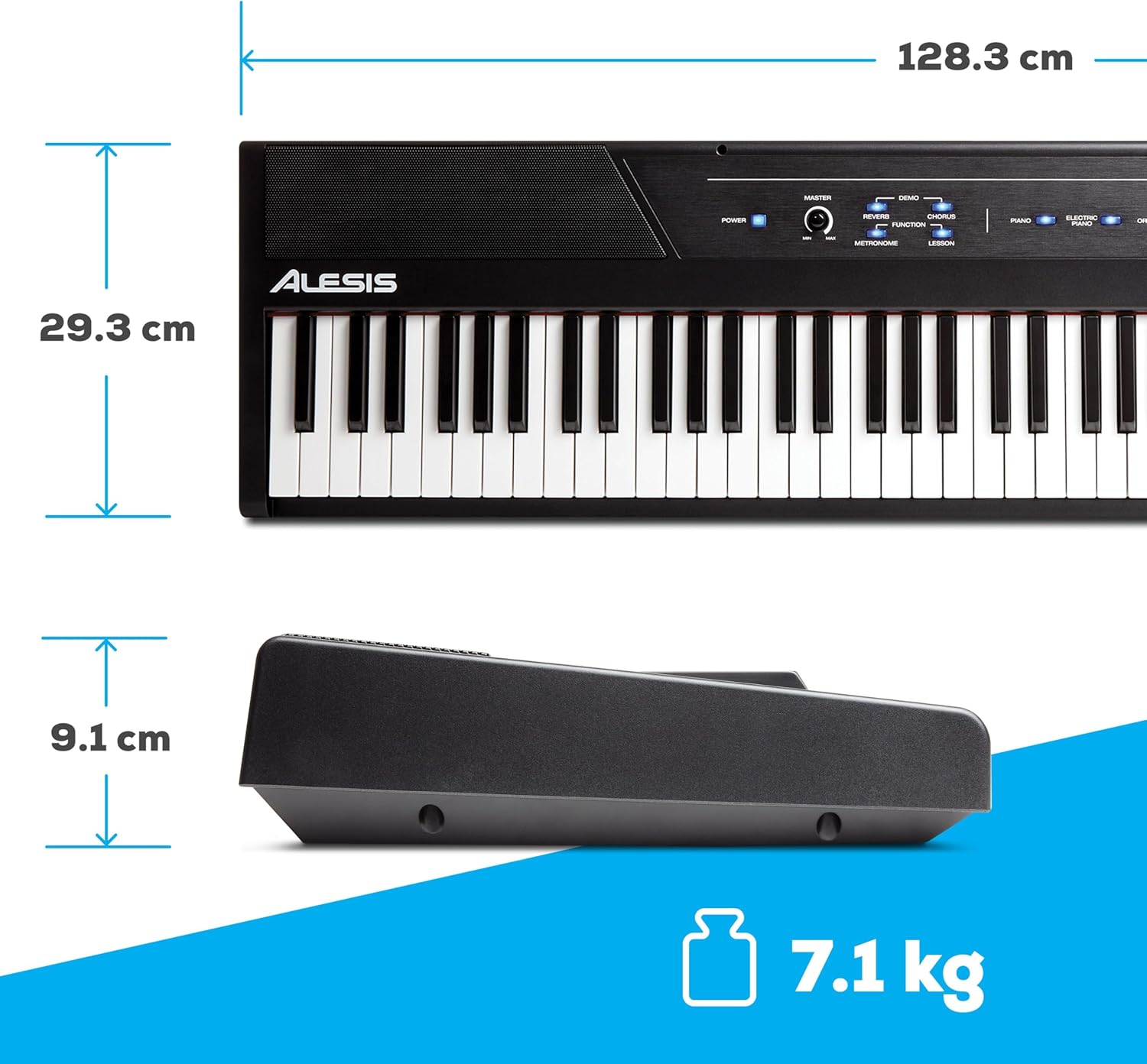 Alesis Recital Piano Numérique 88 Touches Semi-Lestées avec Enceintes Intégrées et Cours Gratuits – Image 8