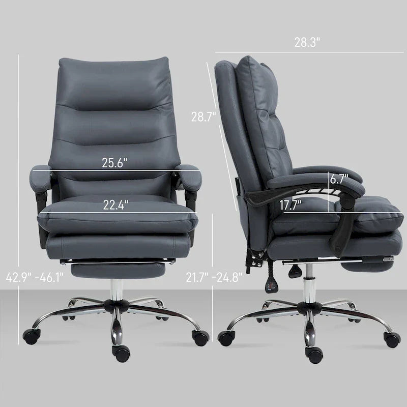 Vinsetto Microfibre Vibration Heated Reclining Massage Office Chair – Image 6