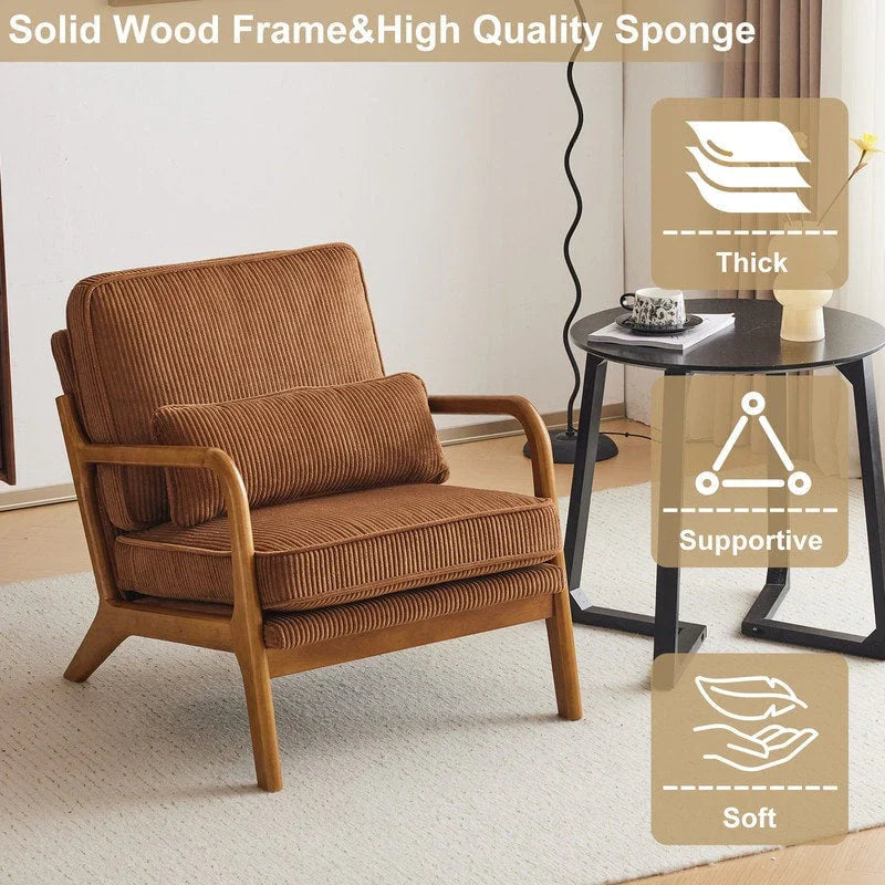 Mid Century Modern Upholstered Accent Chair – Image 24