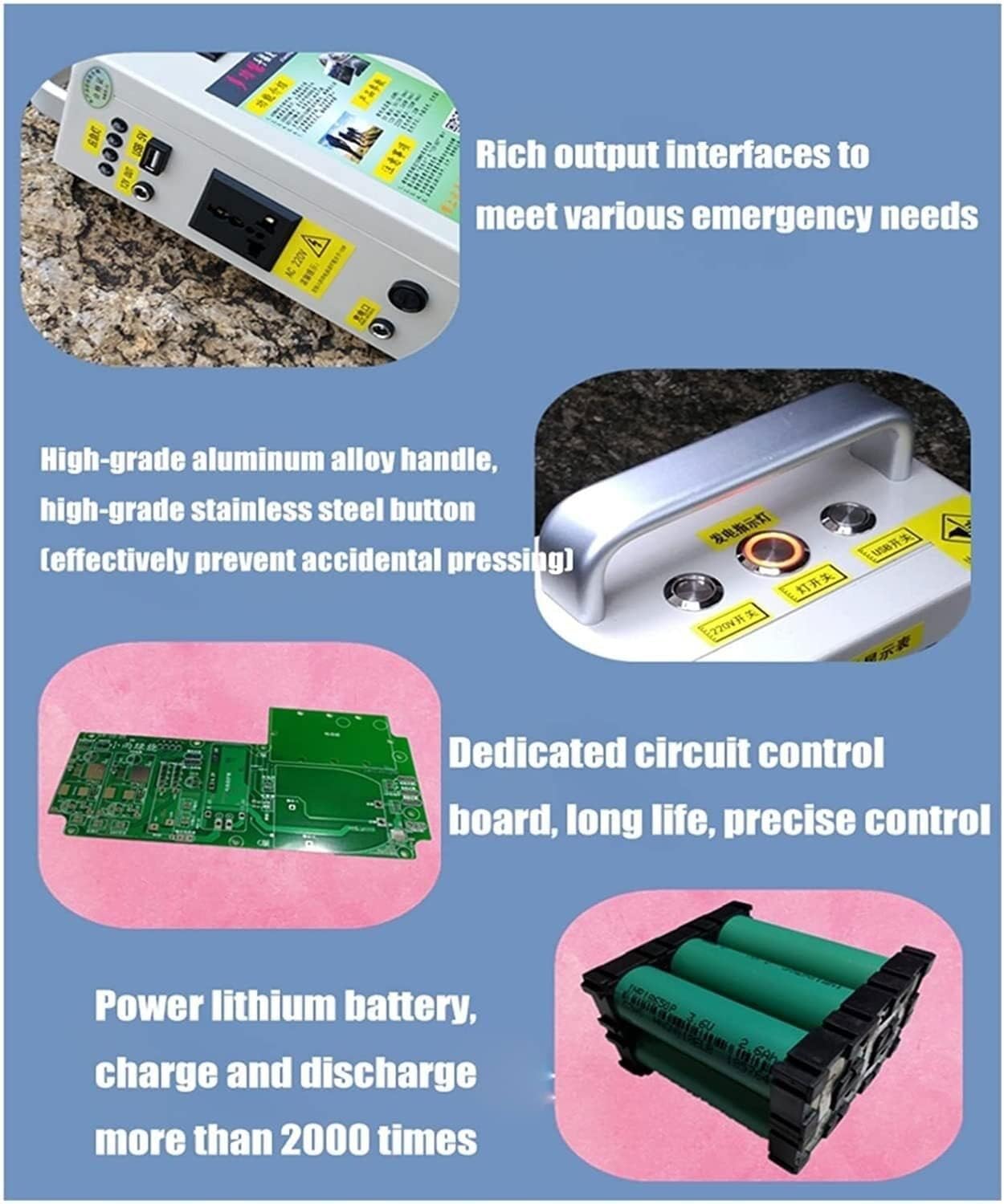 MekUk Groupes éléctrogènes Générateur à manivelle Haute Puissance Grande capacité Maison extérieure 12V éclairage Champ Alimentation Mobile – Image 6