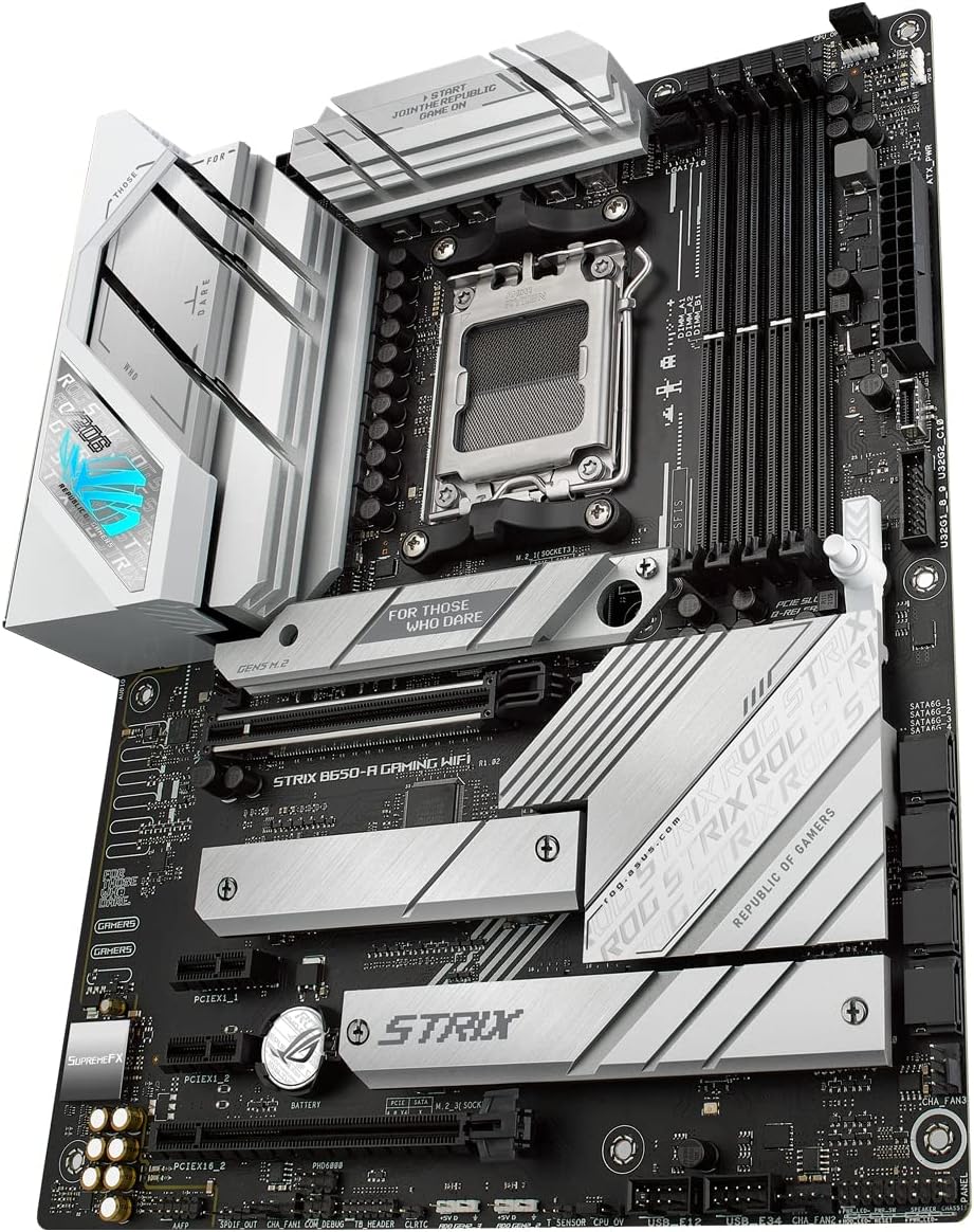 ROG Strix B650-A Gaming WiFi – Carte mère Gaming AMD Ryzen AM5 ATX (12+2 Phases d'alimentation, DDR5, 3 x M.2, PCIe 4.0, 2.5G LAN, WiFi 6E, USB 3.2 Gen 2x2 Type-C Port, Aura Sync RGB) – Image 8