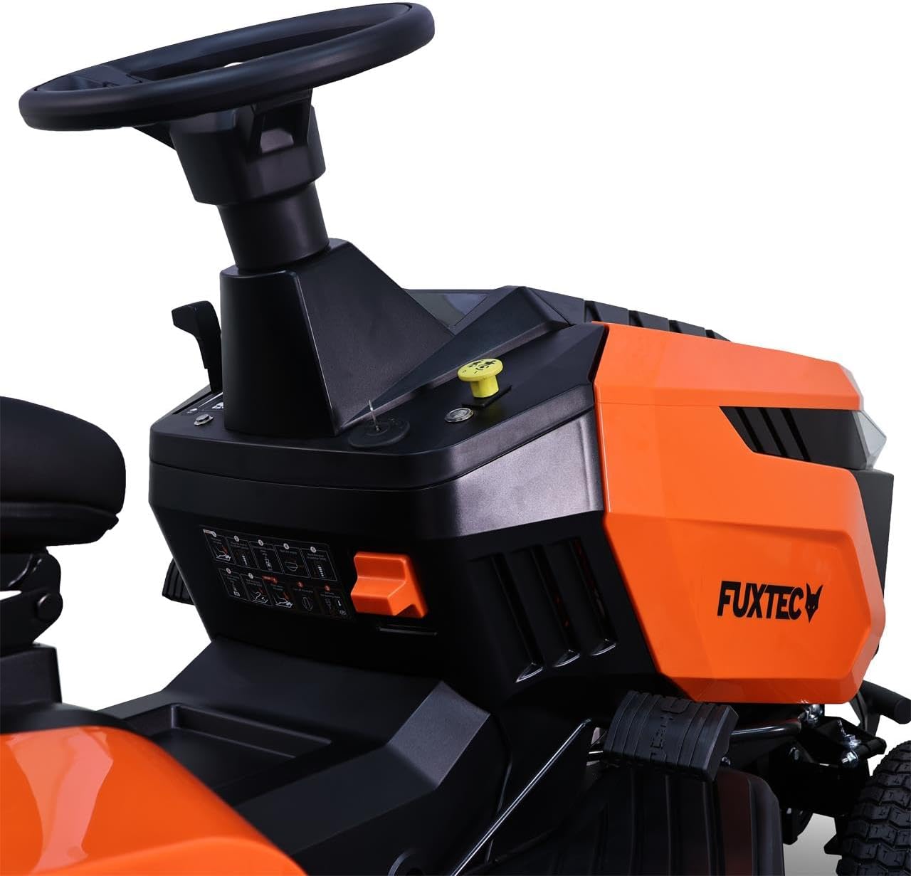 FUXTEC FX-RMT92A – Tondeuse autoportée hydrostatique – Tracteur de pelouse Essence 9,2 KW – Largeur de Coupe 92,5 cm – Bac 280 L – 6 hauteurs de Tonte – LED Automatique – Fonction Mulching intégrée – Image 7