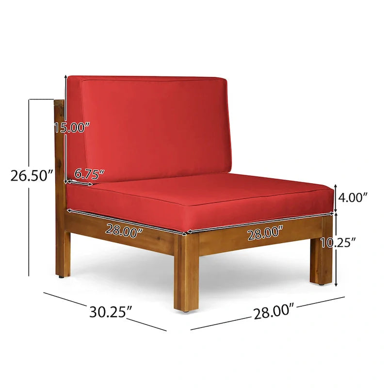 Brava Outdoor Acacia Wood 6-piece Chat Set by Christopher Knight Home – Image 23