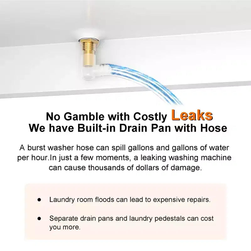 GDLF Laundry Pedestal Heavy Duty Metal Washer Dryer Pedestal 29 Universal Fit Anti-Vibration Washing Machine Stand – Image 10