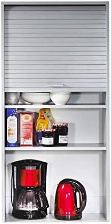 SIMMOB Meuble Haut de Cuisine Imitation Alu 3 Etagères 60 x 123,6 x 35 cm – Image 4