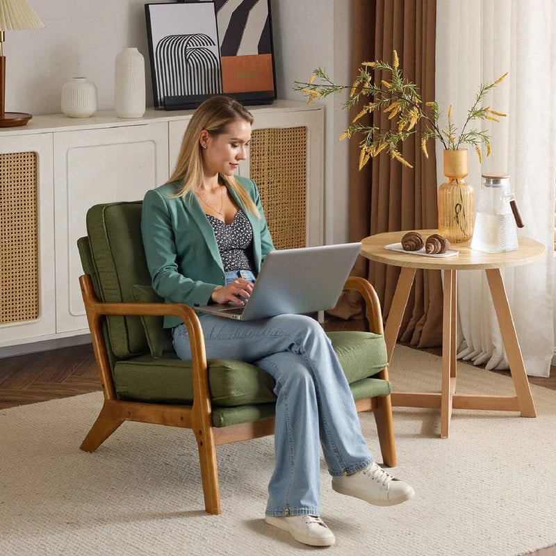 Mid Century Modern Upholstered Accent Chair – Image 59