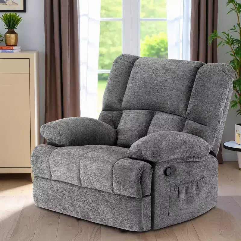 MAYEERTY Limestone Oversized Rocking Recliner Chair For Adults Living Room – Image 2