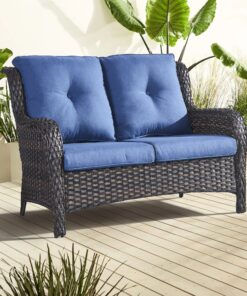Gymojoy Outdoor Loveseat Wicker Sofa Set Rattan Sofa