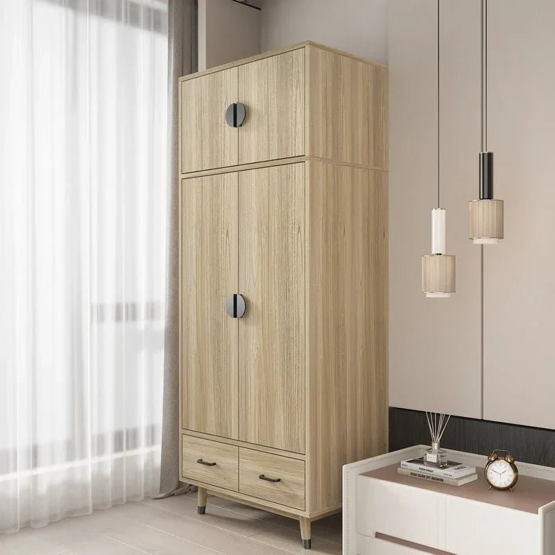 Wooden Armoire with 4 Drawers – Image 4