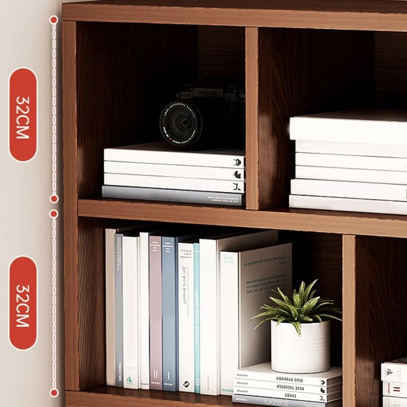 Bibliothèque contemporaine Standard à Dos fermé en Bois, étagère de Bureau à 5 Niveaux, du Sol au Plafond, Meuble de Salon, Rangement de Chambre à Coucher, Multicouche, Naturel, 79 L x 9 W 71 H – Image 5