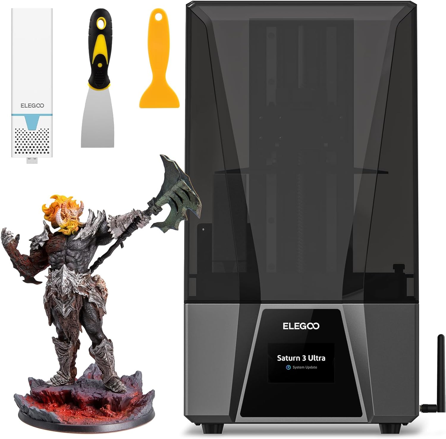 Imprimante 3D ELEGOO Saturn 3 Ultra 12K MSLA en résine - 218,88 mm x 122,88 mm x 260 mm