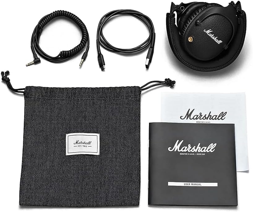 Marshall Monitor II Casque Bluetooth sans Fil avec réduction de Bruit Hybride Active, Casque Over-Ear, 30 Heures – Noir – Image 7