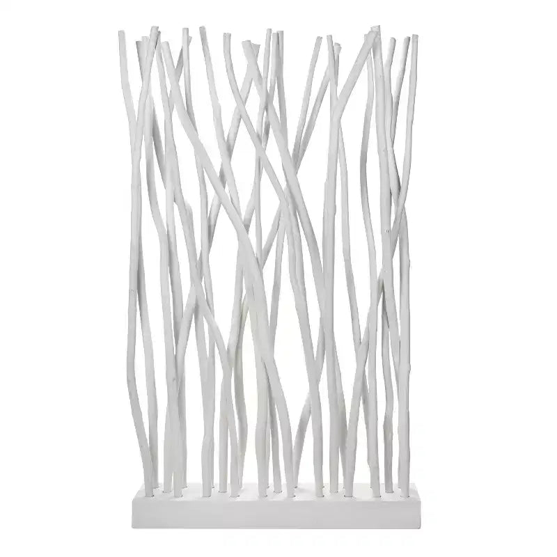 JONATHAN Y Tranquil 39W x 68H Coastal Bohemian Handcrafted Teak Branch Single Panel Room Divider – Image 17