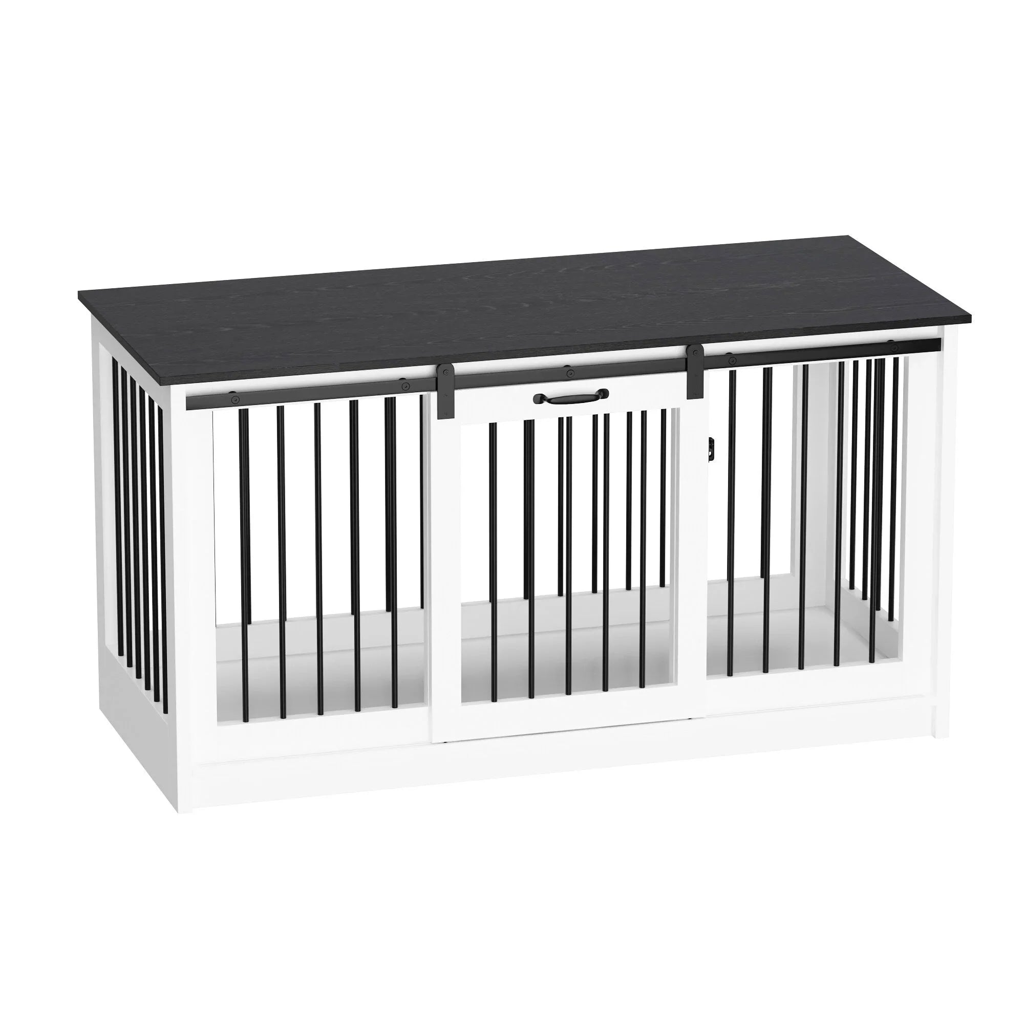 Pet Residence with Iron Tube Reinforcement Stylish & Sturdy Dog Crate – Image 37