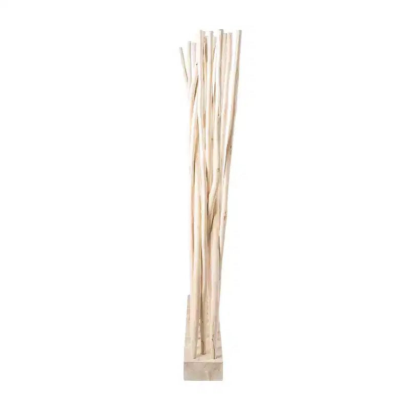 JONATHAN Y Tranquil 39W x 68H Coastal Bohemian Handcrafted Teak Branch Single Panel Room Divider – Image 10