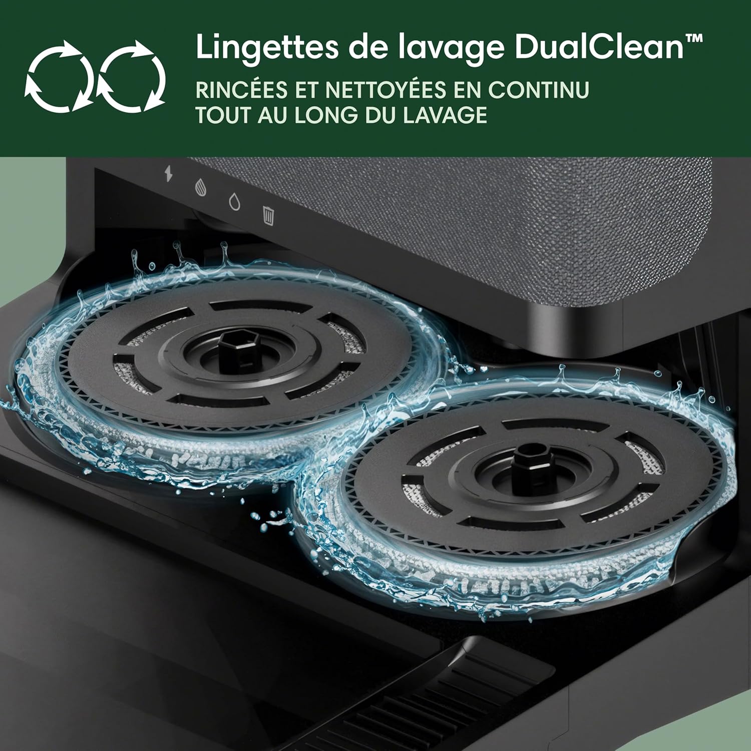 iRobot Roomba Plus 505 Combo Robot + AutoWash - Base Multifonction - Lavage et séchage à l'air Chaud des lingettes - PrecisionVision IA - LiDAR Clearview Pro - 75 Jours d'autovidage - Noir – Image 13