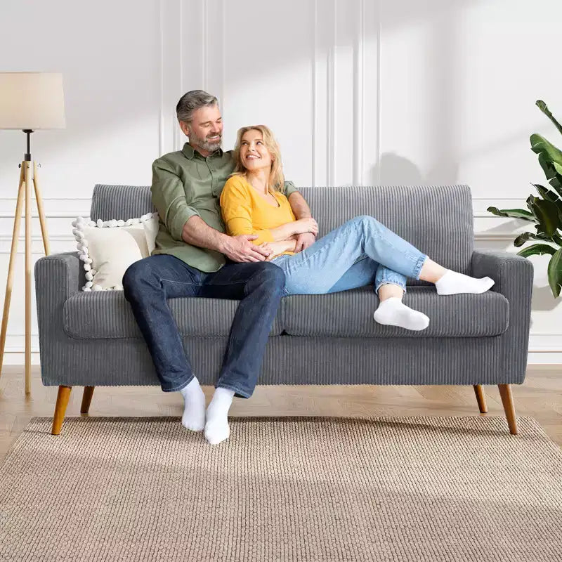 68 Loveseat Sofa Comfy Couch,Modern Loveseat Couches for Living Room/Bedroom,Comfy Sofa with Spring Cushion,Solid Wood,Tool-Free Assembly – Image 26