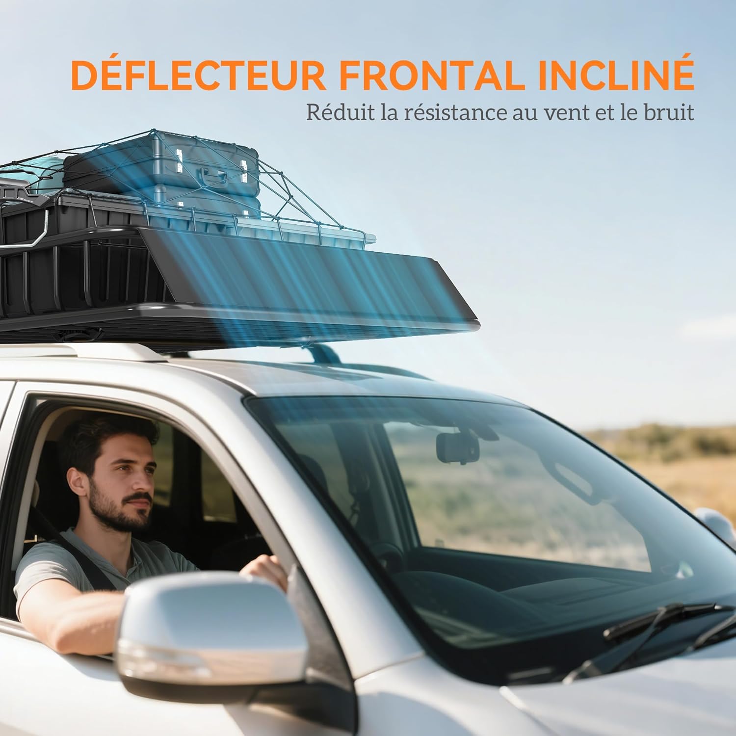 HOMCOM Porte-Bagage pour Voiture Galerie de Toit pour Voiture en métal réglable en Longueur de 109 à 162L cm Charge Max 100kg – Image 5