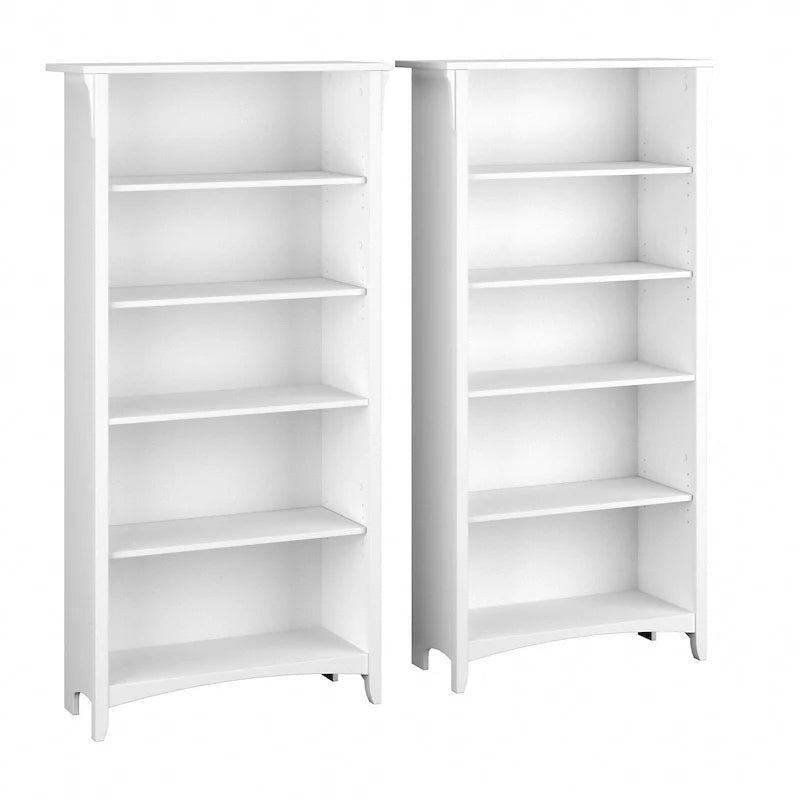 Salinas Tall 5-shelf Bookcase (Set of 2) by Bush Furniture – Image 37