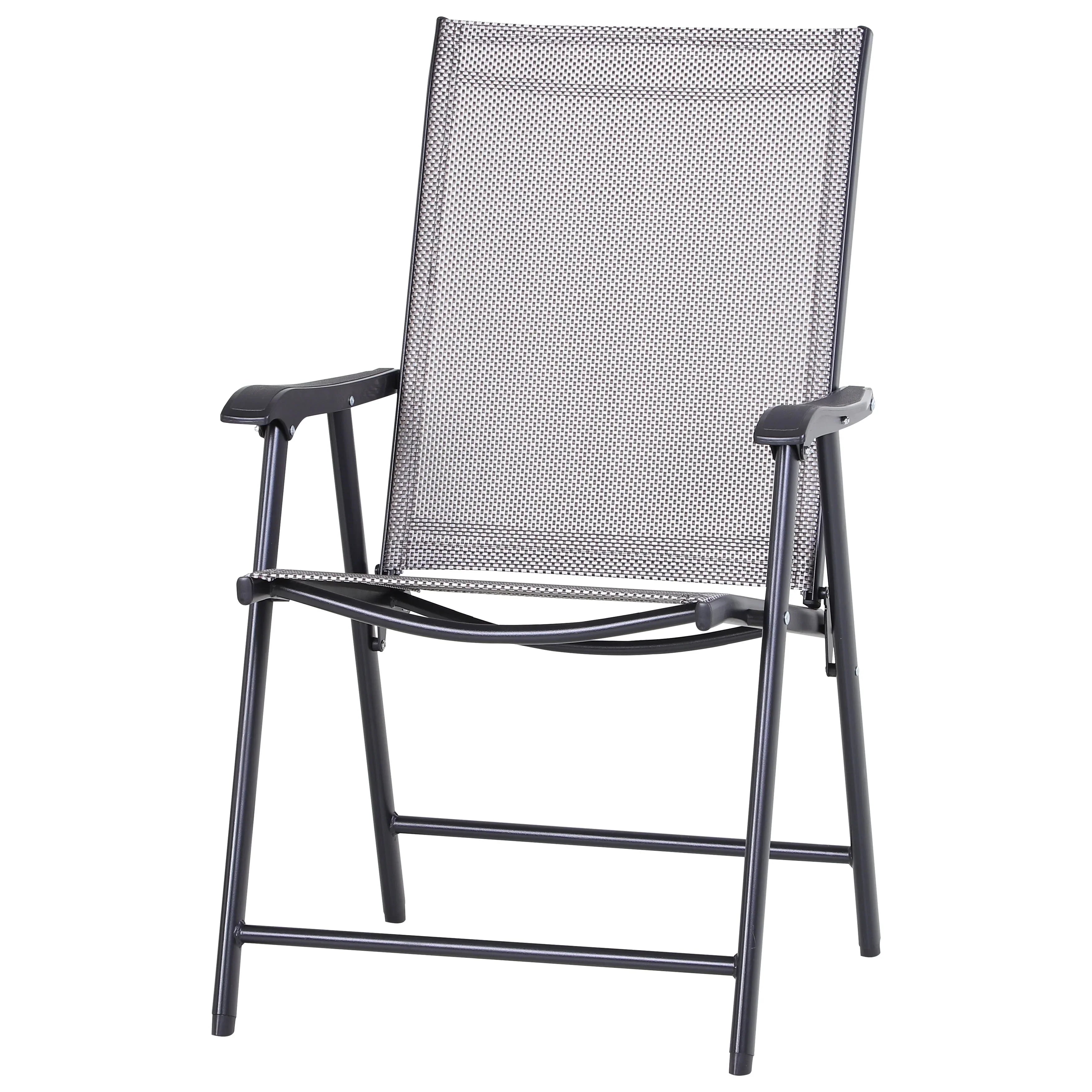 Outsunny 4-piece Folding Patio Chair Set with a Simple & Chic Design, Comfortable for the Deck, Garden, Yard & Travel – Image 7