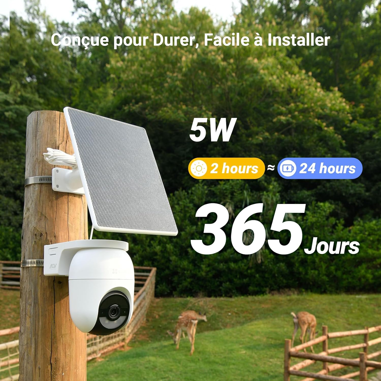 EZVIZ 4G LTE Camera Solaire, 2K+ Camera Surveillance WiFi Exterieure sans Fil, Wi-Fi/4G Compatible, AOV 24/7 Enregistrement, Détection Humaine/Véhicules, Vision Nocturne Couleur, CB8 Lite 4G Kit – Image 4