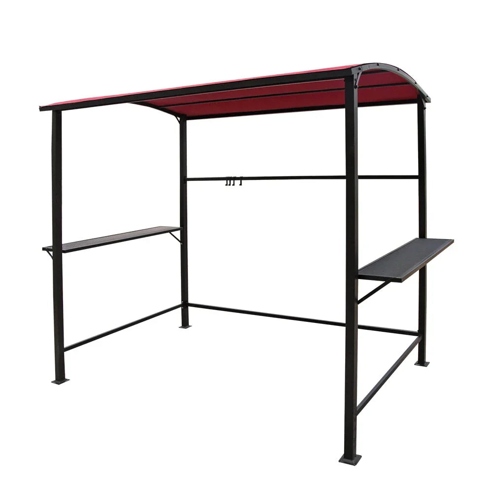Outdoor 5 ft. x 8 ft. Steel Frame Grill Gazebo Canopy Barbecue Shelter – Image 6