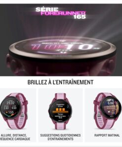 Alternative view of Forerunner 165, Music - Montre GPS connectée de Running avec écran AMOLED – Prune/Lilas (Reconditionné)