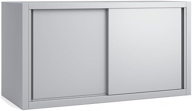 Générique Placard Mural INOX Professionnel - 1200 x 400 x 600 mm - Portes Coulissantes - Structure Démontable - Finition Lisse Facile à Nettoyer – Image 4