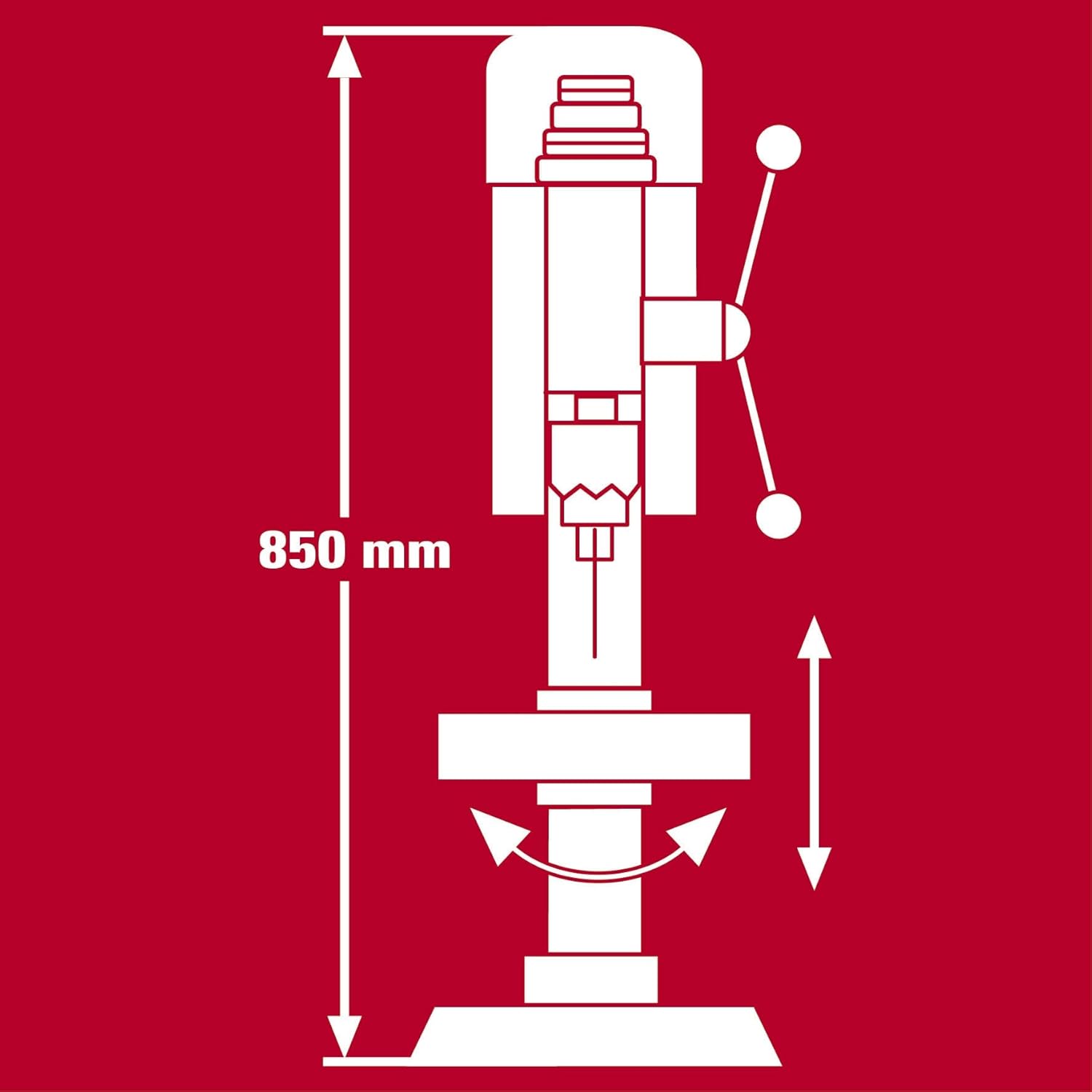 Einhell perceuse à colonne TC-BD 630/1 630 W, profondeur de perçage max. 60 mm, butée de profondeur réglable, diamètre de foret max. 16 mm – Image 5