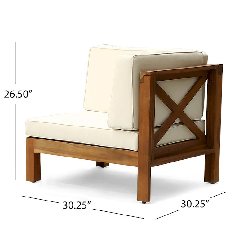 Brava Outdoor Acacia Wood 6-piece Chat Set by Christopher Knight Home – Image 28