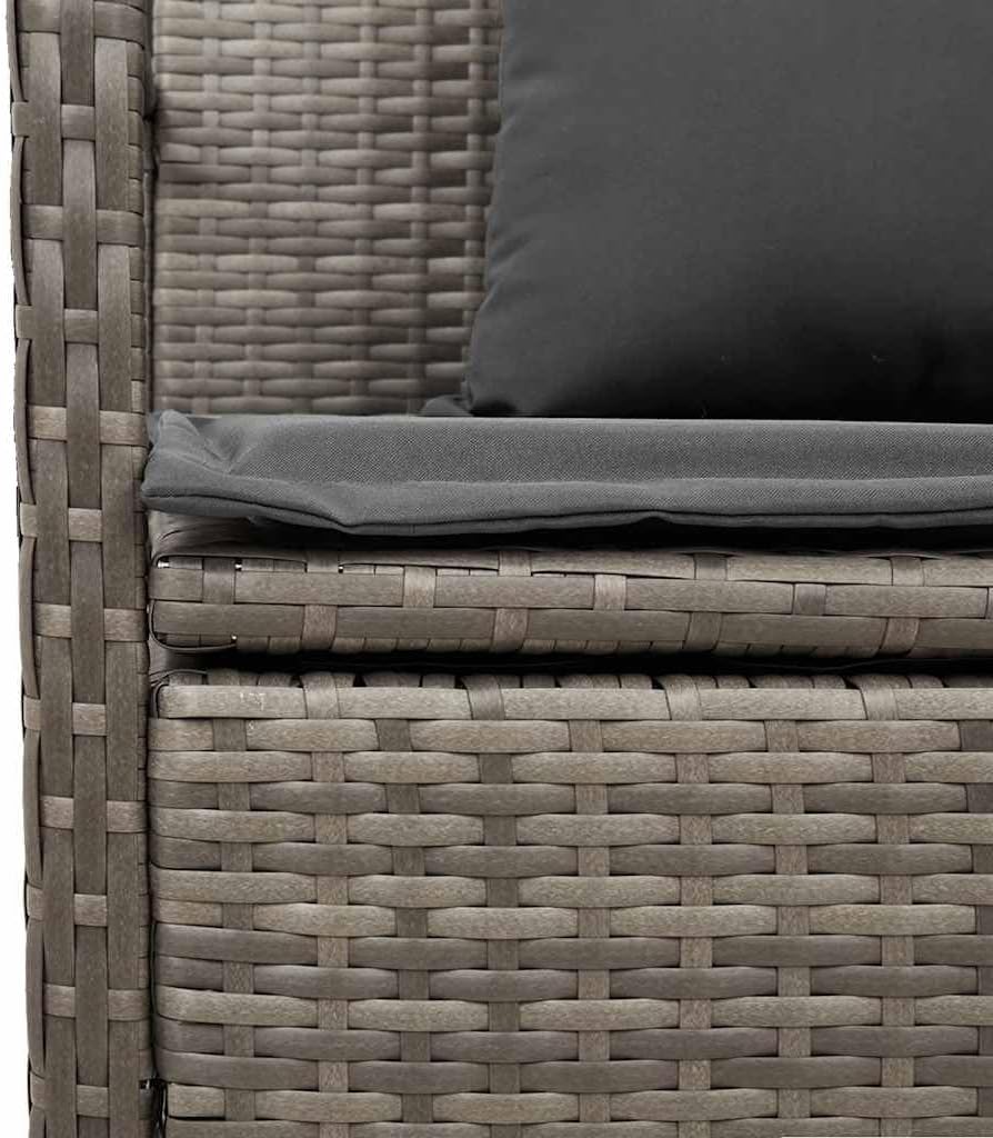 vidaXL Banc de Rangement de Jardin avec Coussin Gris résine tressée, Banc de Jardin, Banc de Jardin, Banc de Patio, Banc d'extérieur, Banc de Parc – Image 6