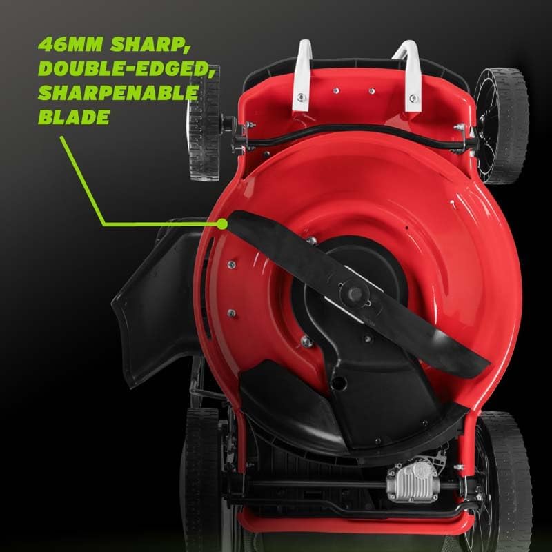 GREENCUT GLM880XE - Tondeuse Essence 224cc 7,5ch, démarrage électrique, autotractée, Lame Acier 53cm, Hauteur réglable, bac 65L, idéale Jardins Moyens/Grands Jusqu’à 2000m2 – Image 9