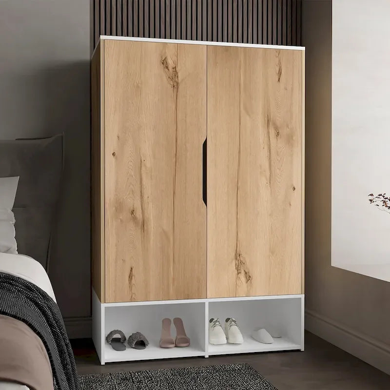 Rose Double Armoire with Hanging Rod – Image 3