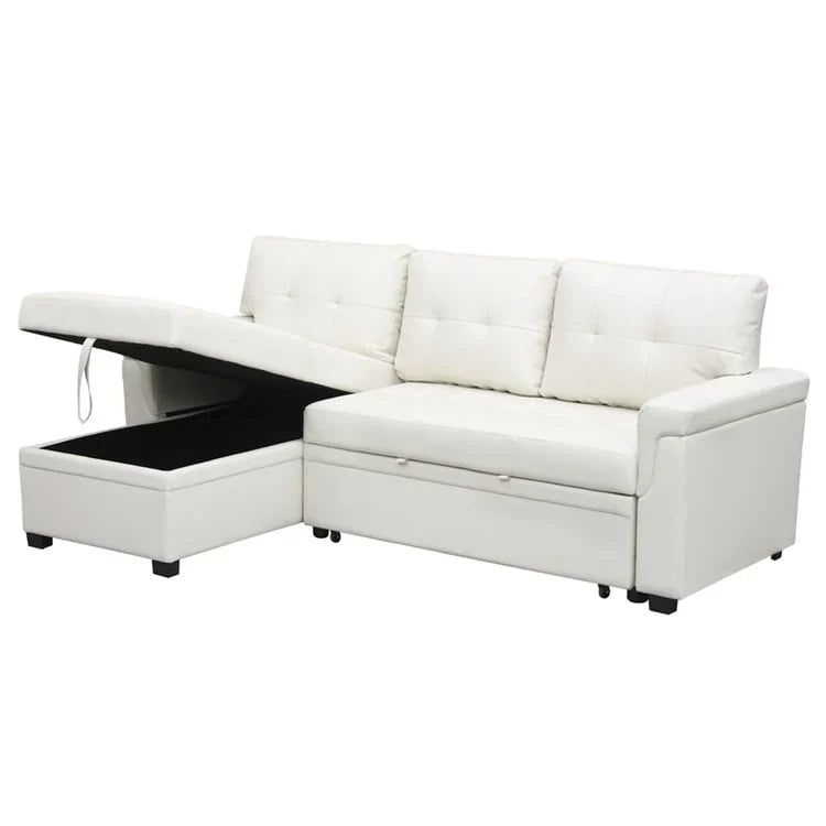 Convertible Reversible Sectional Sofa with Pull-Out Sleeper Bed, Hidden Storage Chaise, and Durable Legs – Image 35