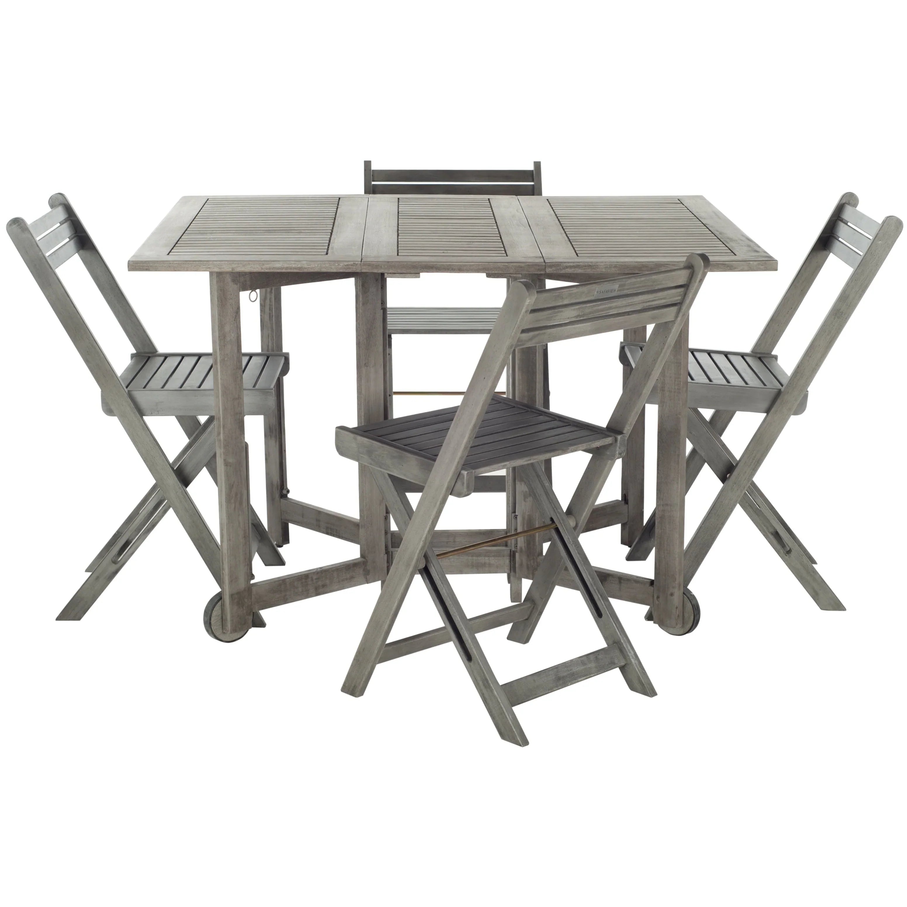 SAFAVIEH Outdoor Brandy 5-Piece Outdoor Dining Table Set - 43Wx35Dx29H – Image 9