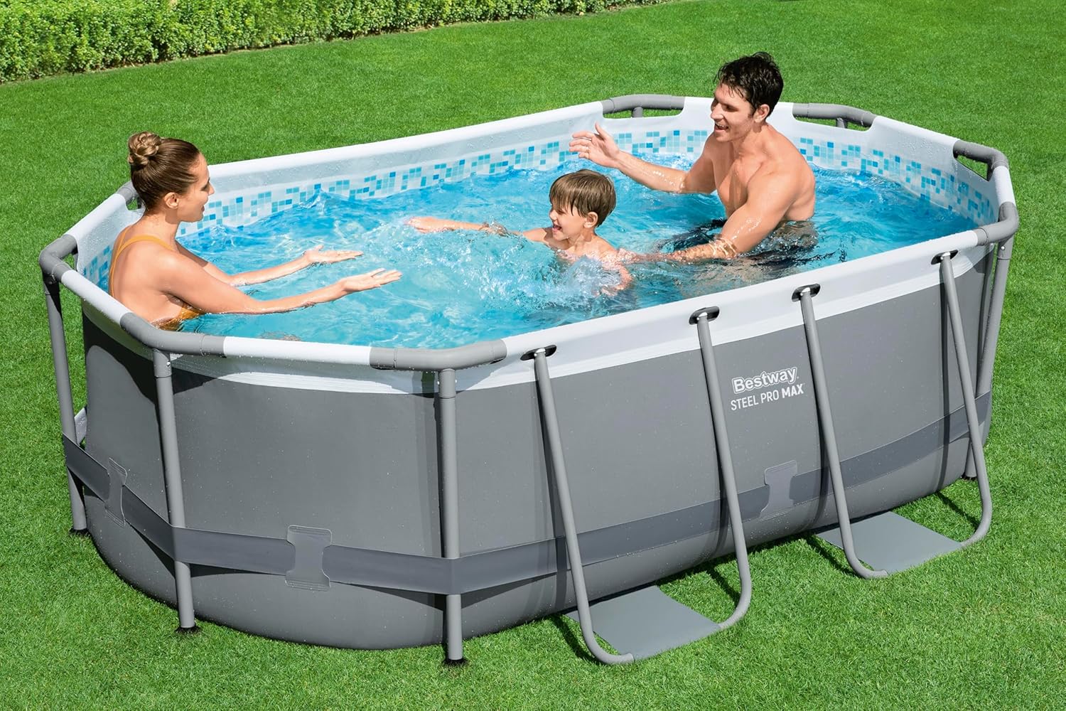 Bestway Steel Pro Max Kit Piscine Hors Sol - 305 cm x 200 cm x 84 cm - Gris – Image 2