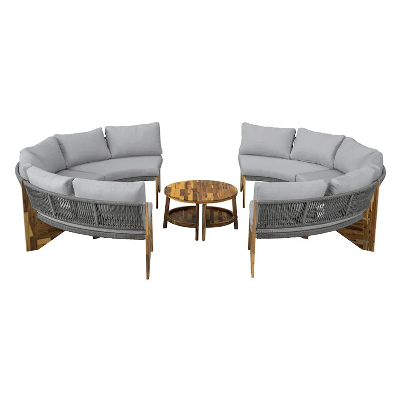 6-Person Outdoor Seating Group with Cushions & 1Coffee Table – Image 10