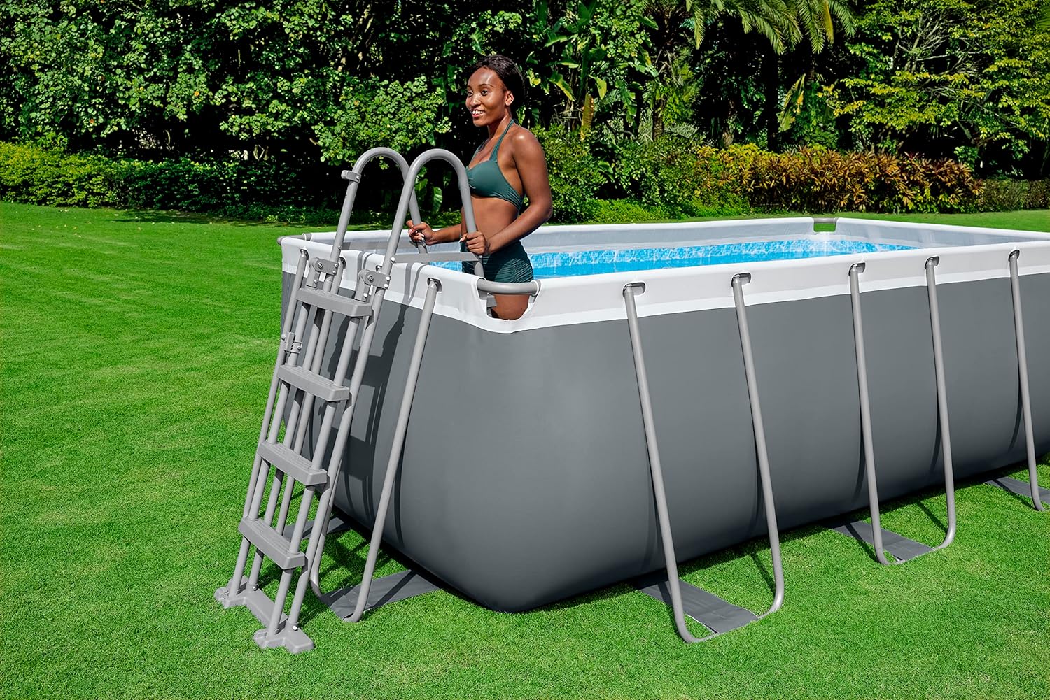 Bestway Steel Pro Max Kit Piscine Hors Sol - 412 cm x 201 cm x 122 cm - Gris foncé – Image 10