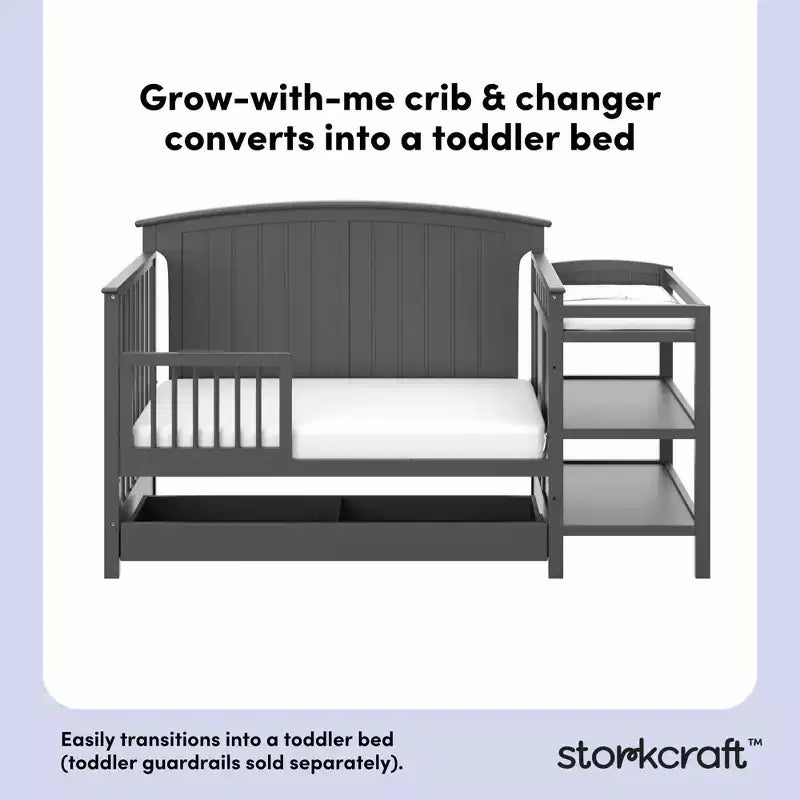 Storkcraft Steveston 5-in-1 Convertible Crib and Changer with Drawer – Image 30