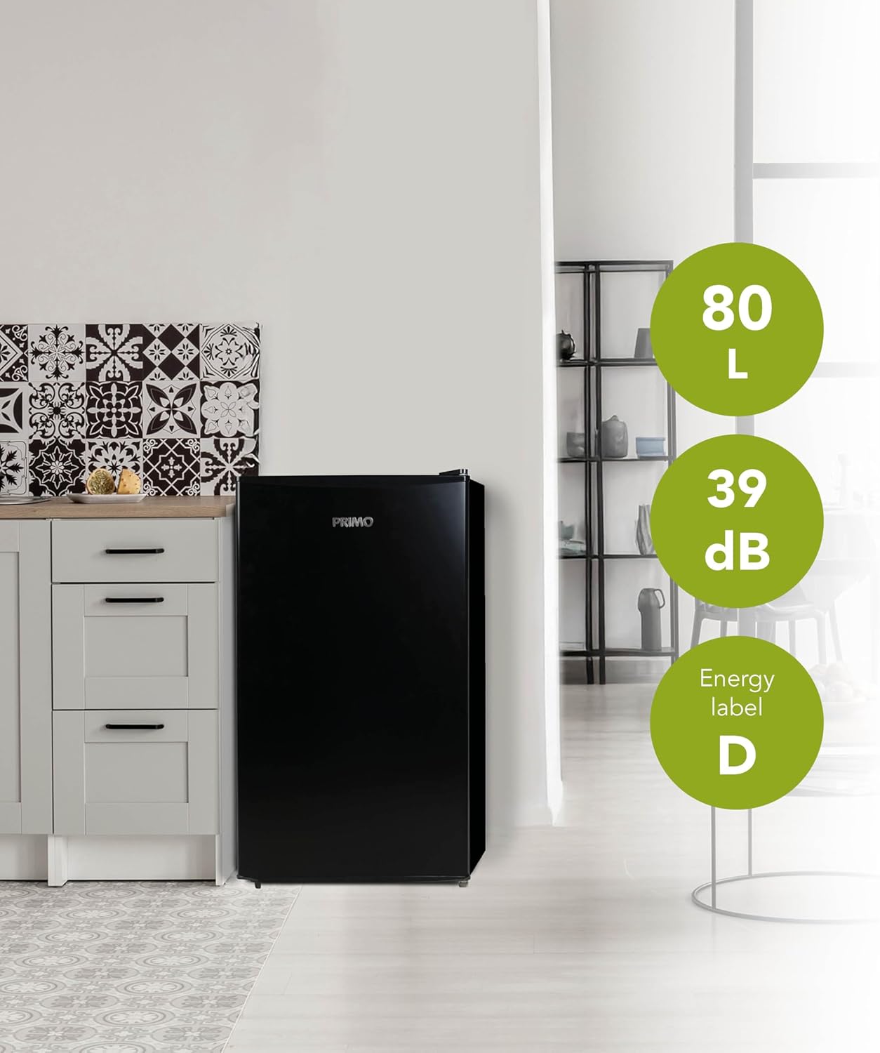 PRIMO PR177FR Frigo congélateur - D - 80L - Autonome – Noir – Image 2
