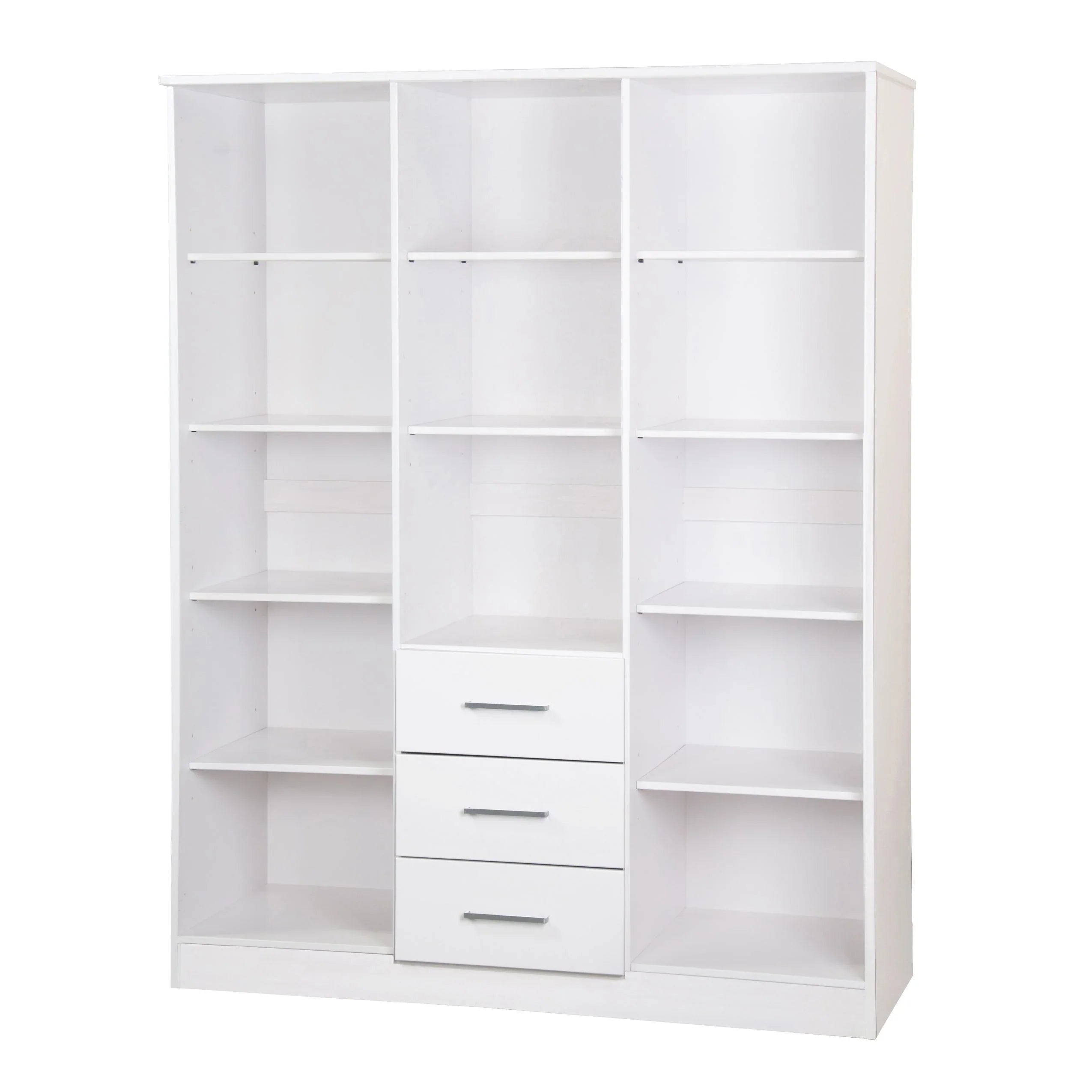 Palace Imports 100% Solid Wood Cosmo 3-Door Wardrobe Armoire with Solid Wood or Mirrored Doors – Image 3