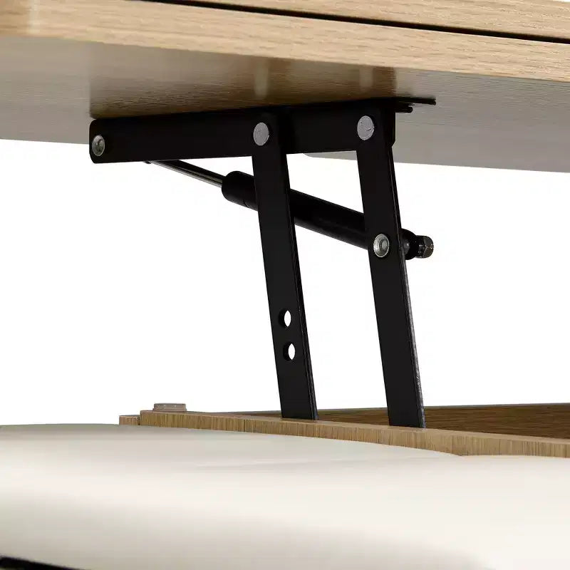 Zeus & Ruta Multi-Function Modern Lift-Top Coffee Table with Hidden Storage, 4 Stools and Casters, Perfect for Modern Living Spaces – Image 31