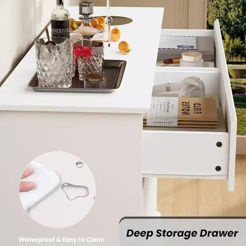 8-Drawer Storage Cabinet, Chest of Drawers with Deep Drawers, Large Wide-Top Closet for Living Room, Hallway, Children's Room – Image 13