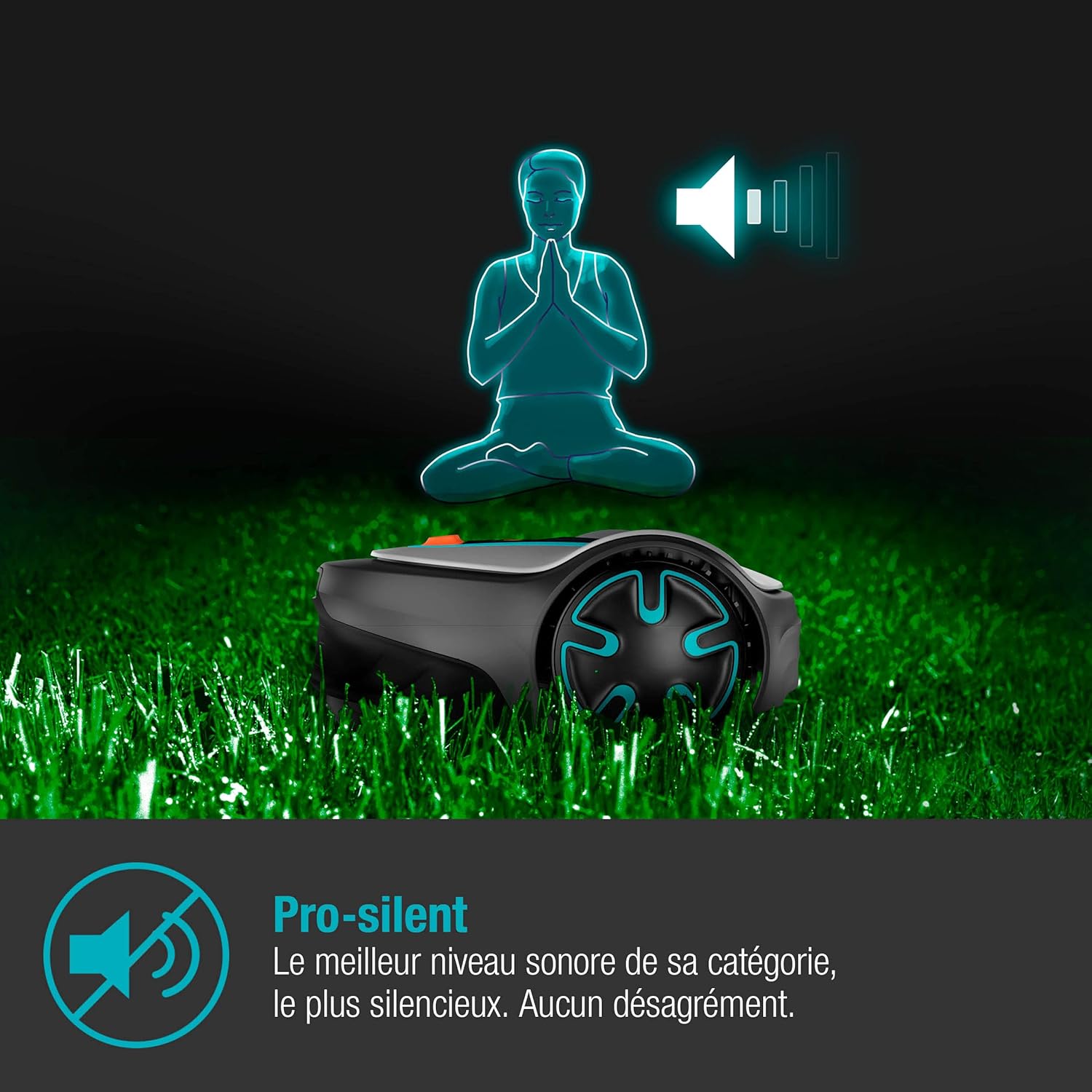 Gardena Tondeuse Robot SILENO minimo 500 m²: Tondeuse à Gazon Intelligente avec Une connectivité optimale programmable avec l'appli Gardena Bluetooth®, Version FR/NL (15202-26) – Image 4