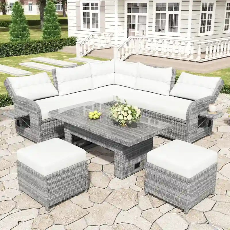 Outdoor Furniture Set Patio Rattan Furniture Set – Image 12