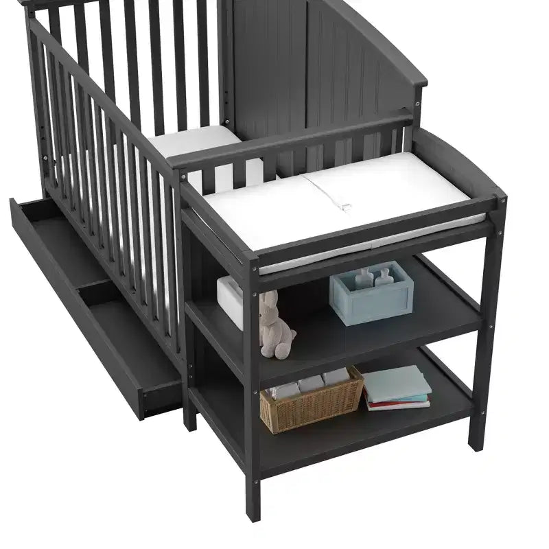 Storkcraft Steveston 5-in-1 Convertible Crib and Changer with Drawer – Image 7