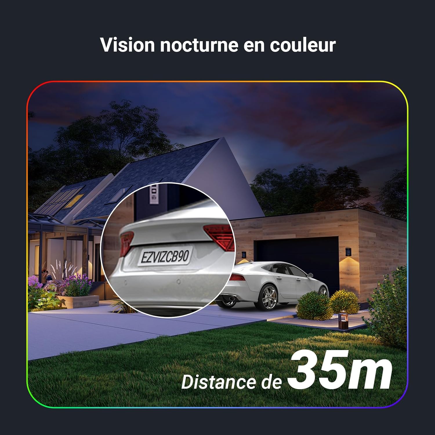 EZVIZ 8MP(4MP+4MP) Camera Surveillance WiFi Exterieure sans Fil à Double Objectif Motorisé, Camera Exterieur Solaire, Mode Always-on, Détection de Personne/Véhicule, CB90 Dual+8W Panneau Solaire – Image 8